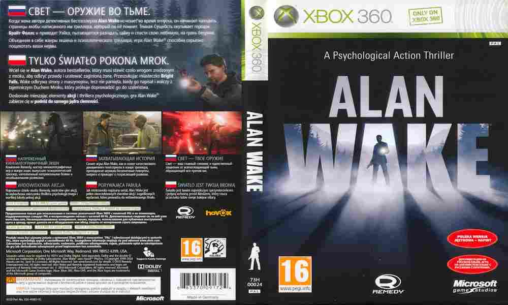 Игра ALAN WAKE, Xbox 360, 176-1, Баград.рф