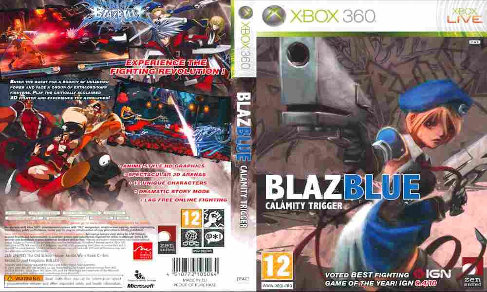 Игра Blazblue Calamity Trigger, Xbox 360, 176-6, Баград.рф