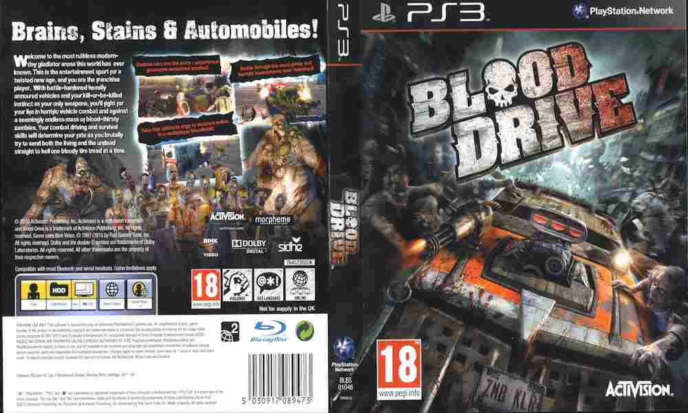 Игра Blood Drive, Sony PS3, 170-603 Баград рф