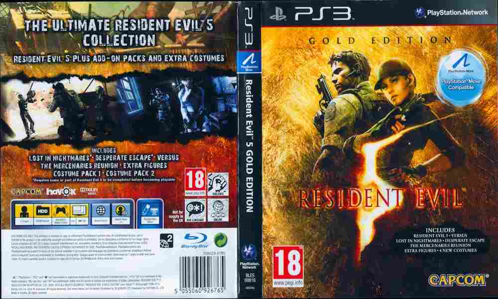 Игра RESIDENT EVIL 5 GOLD EDITION, Sony PS3, 172-23, Баград.рф